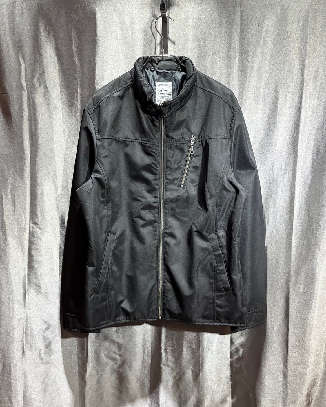 L Japan 사선포켓 절개 나일론 블루종 상품이미지2