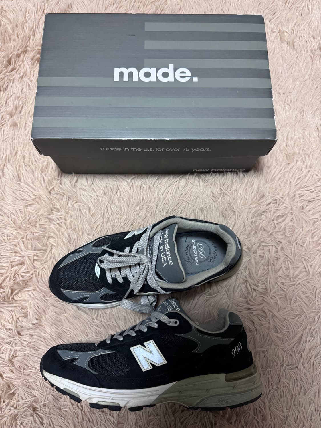 뉴발란스 993 Made in USA 블랙 270 상품이미지1