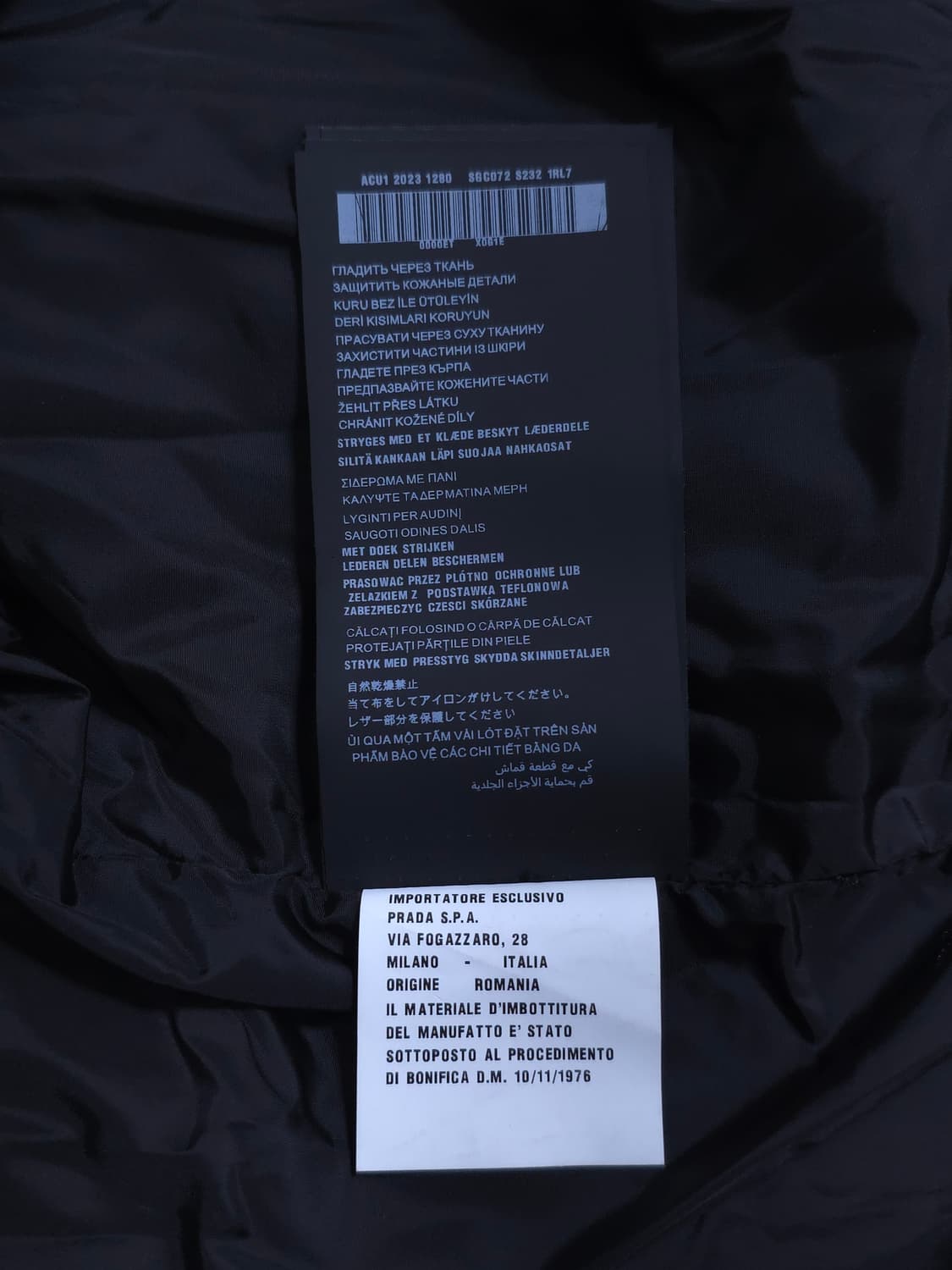 [50] 프라다 코듀로이 패딩 네이비(SGC072) 상품이미지10