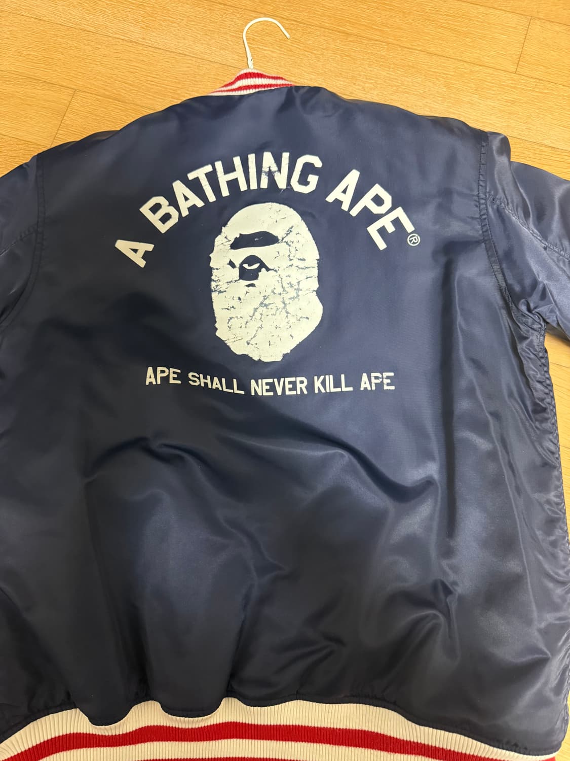 Bape 베이프 00s 바시티 자켓 네이비 상품이미지2