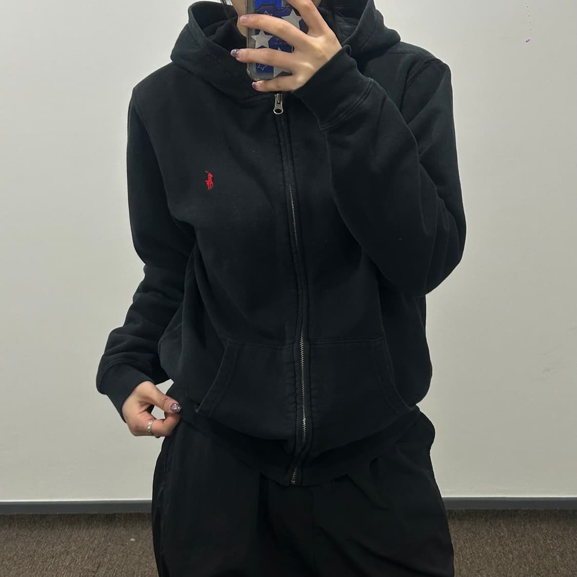 Polo 폴로 레드포니 블랙 후드집업 상품이미지1