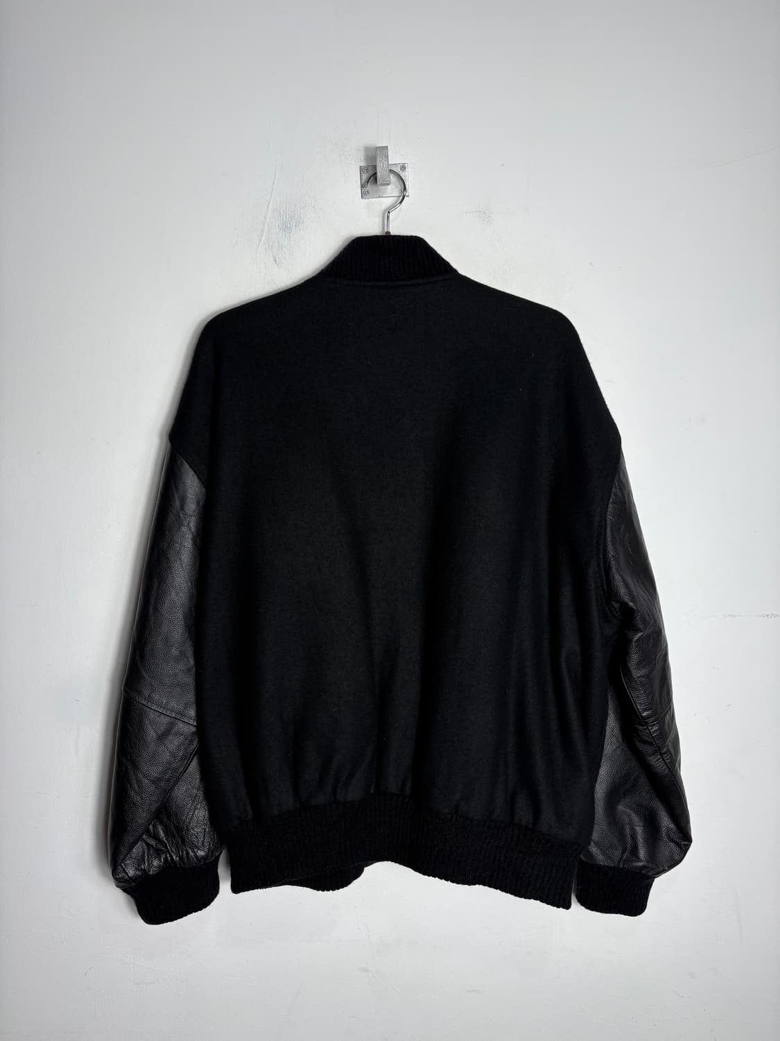 Burks bay 버크스 베이 울 가죽  바시티 자켓 상품이미지6