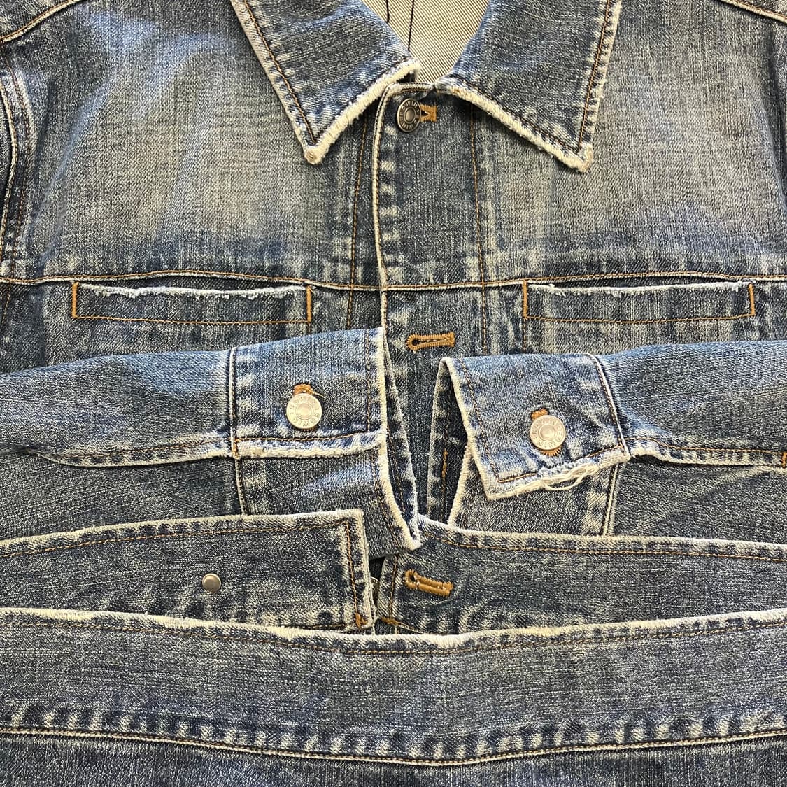 N17 에드윈 데님 청자켓 빈티지 상품이미지8