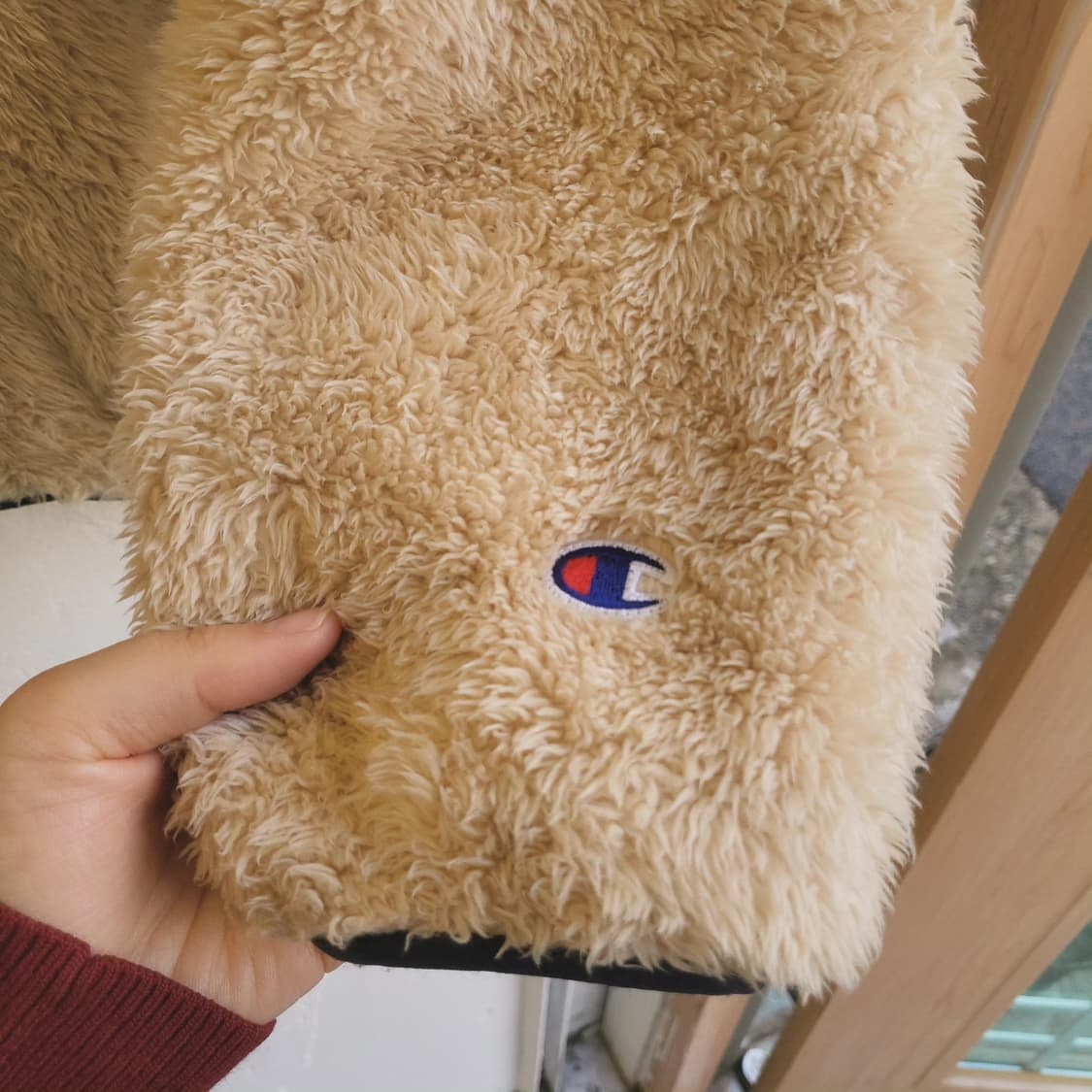 챔피온 플리스 베이지 풀오버 L사이즈 상품이미지5