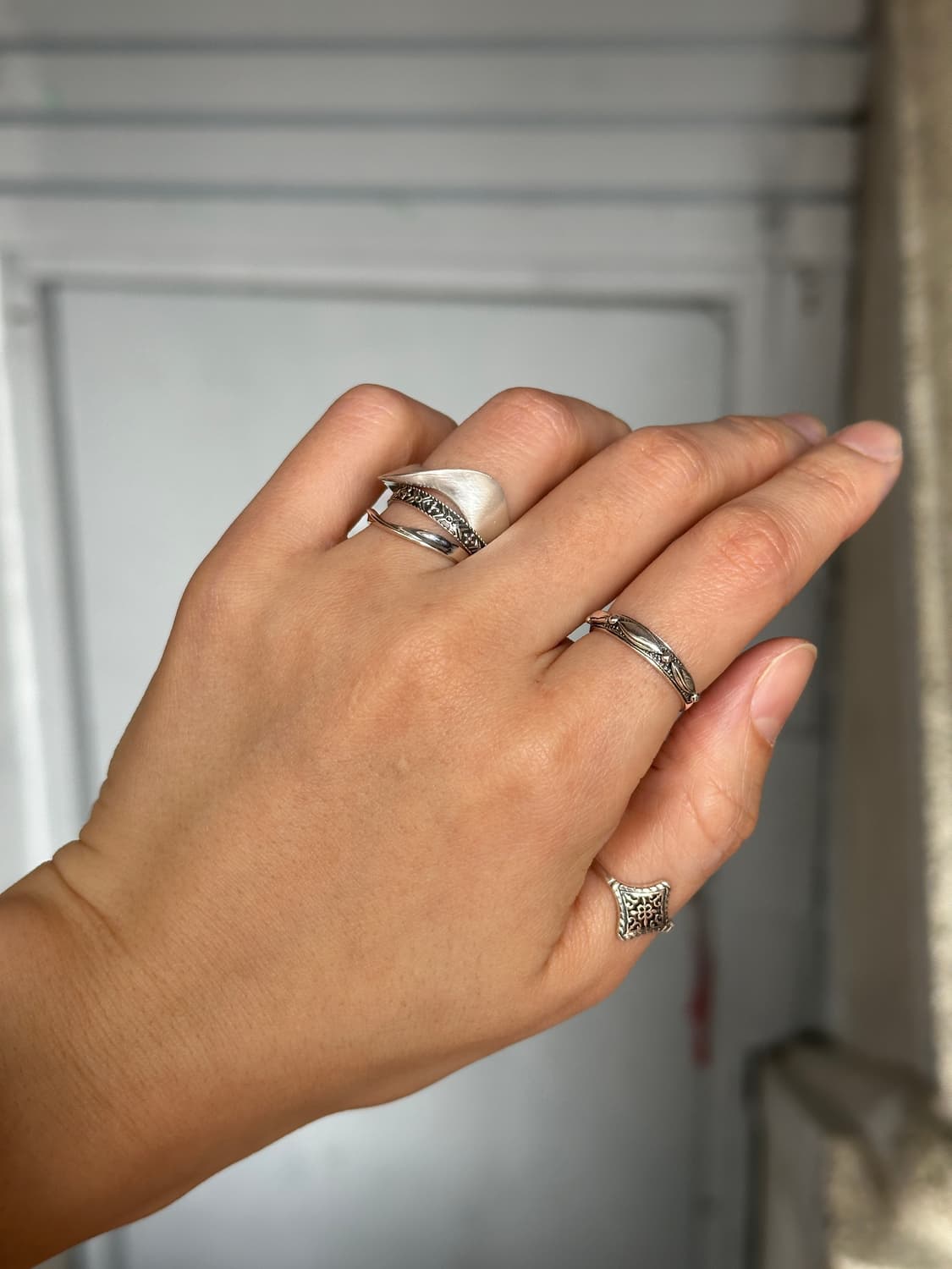 Engraved Pattern Band 925Silver Ring⚱️ 상품이미지4