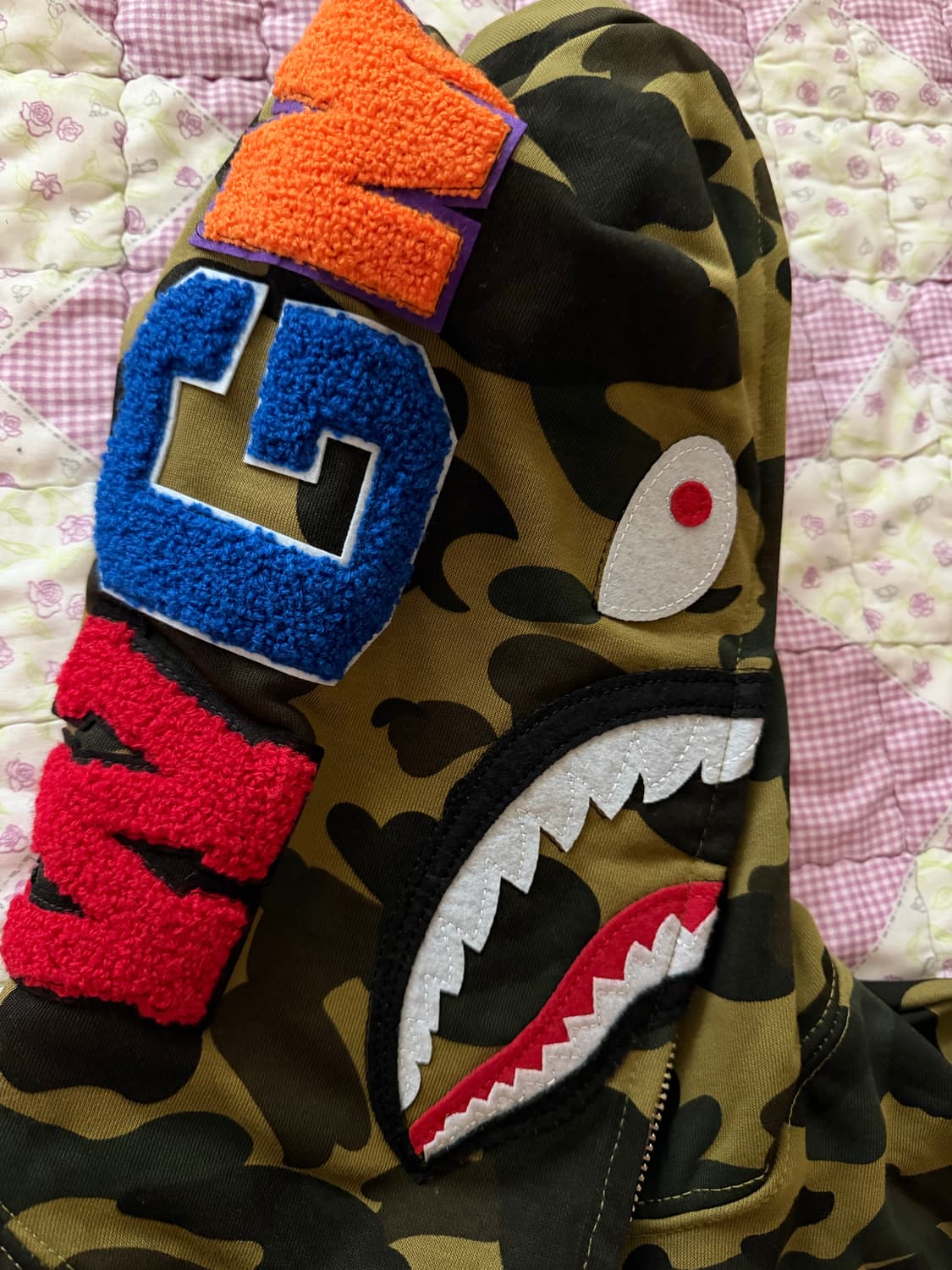 베이프 Bape 카모 샤크 후드 집업 상품이미지3