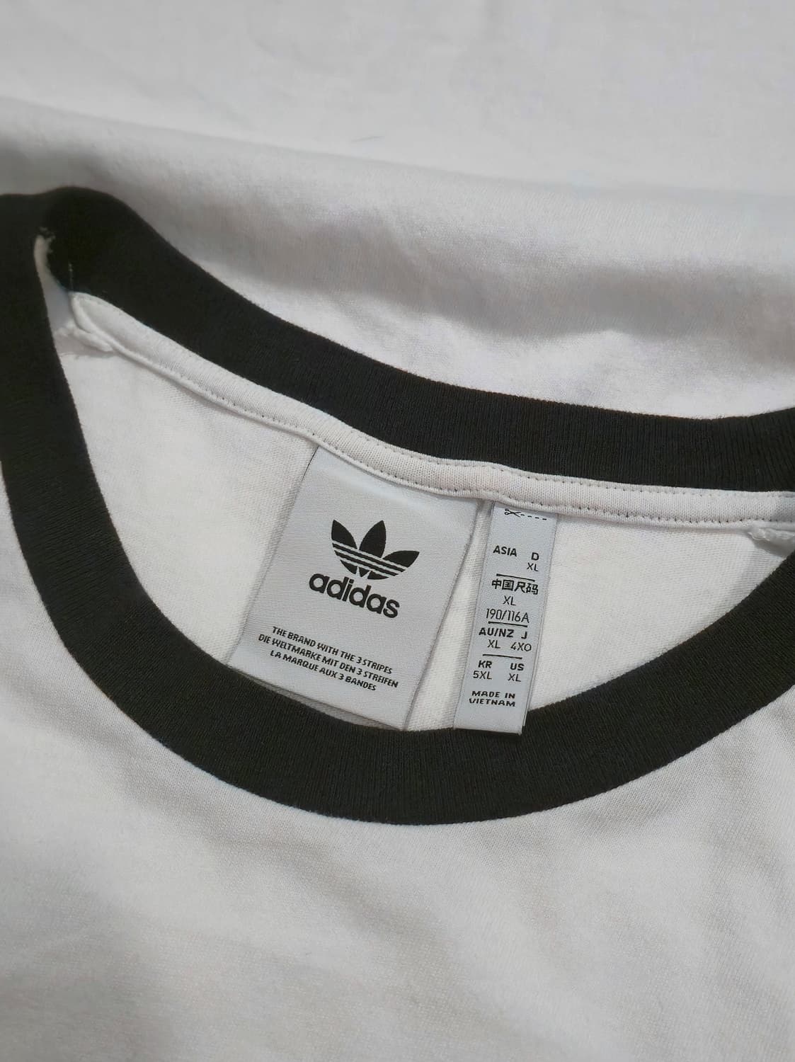 아디다스 화이트 삼선 링거티 5XL 상품이미지3