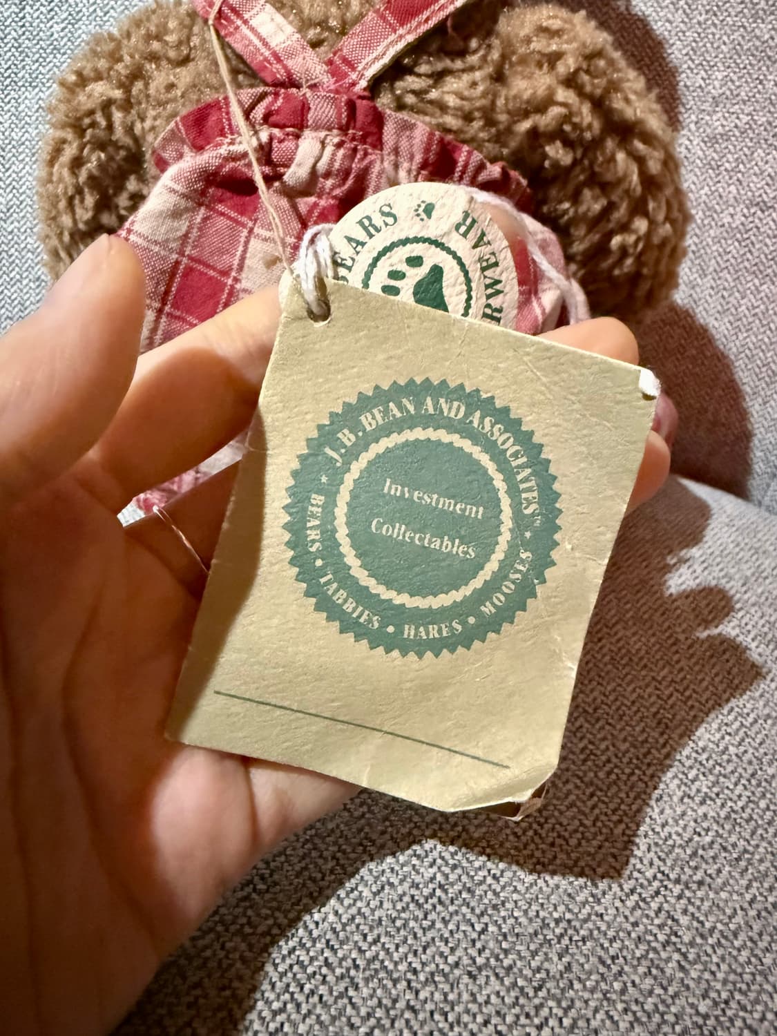 보이즈베어 빈티지 체크 곰인형 테디베어 상품이미지5