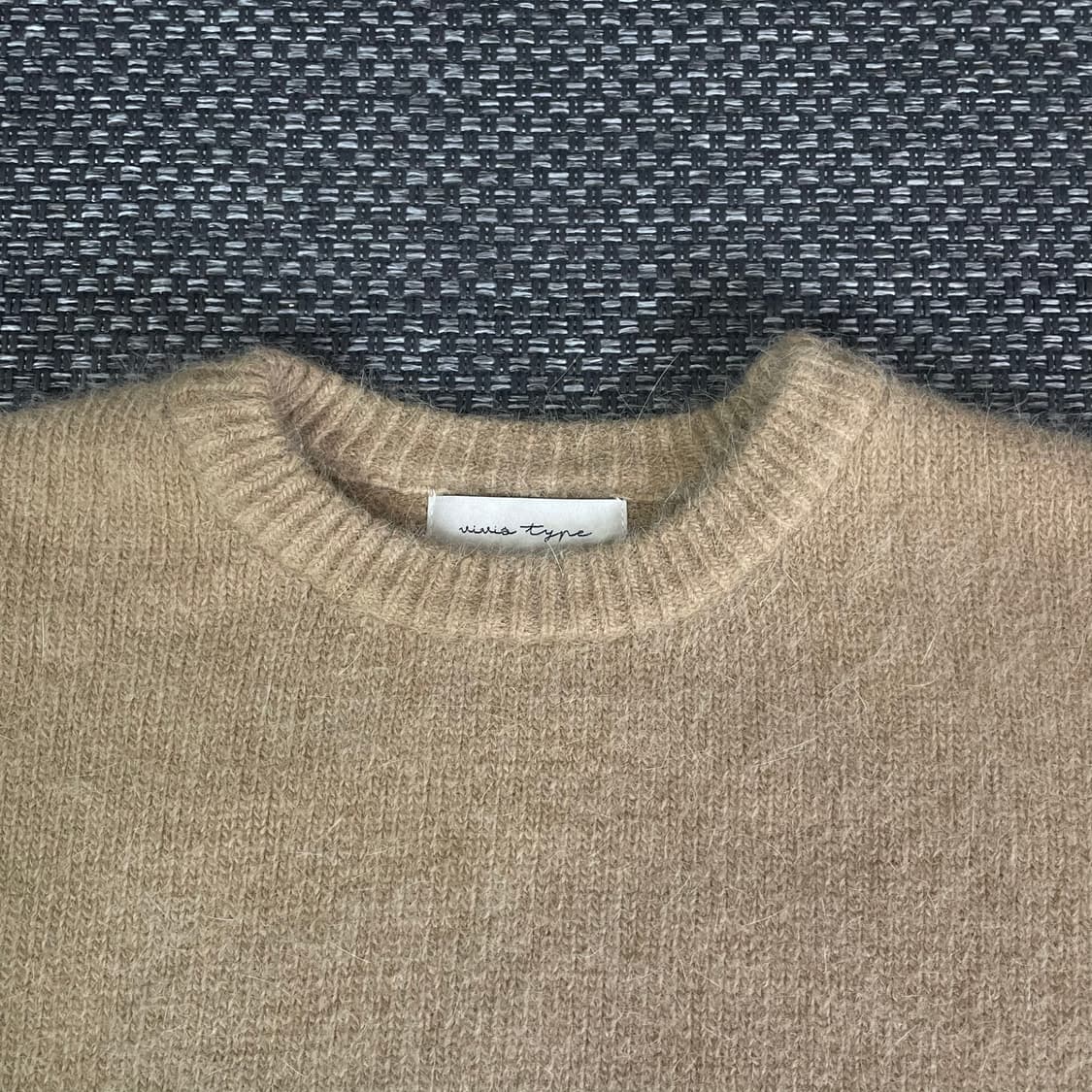 베이지 앙고라 니트 M 상품이미지4