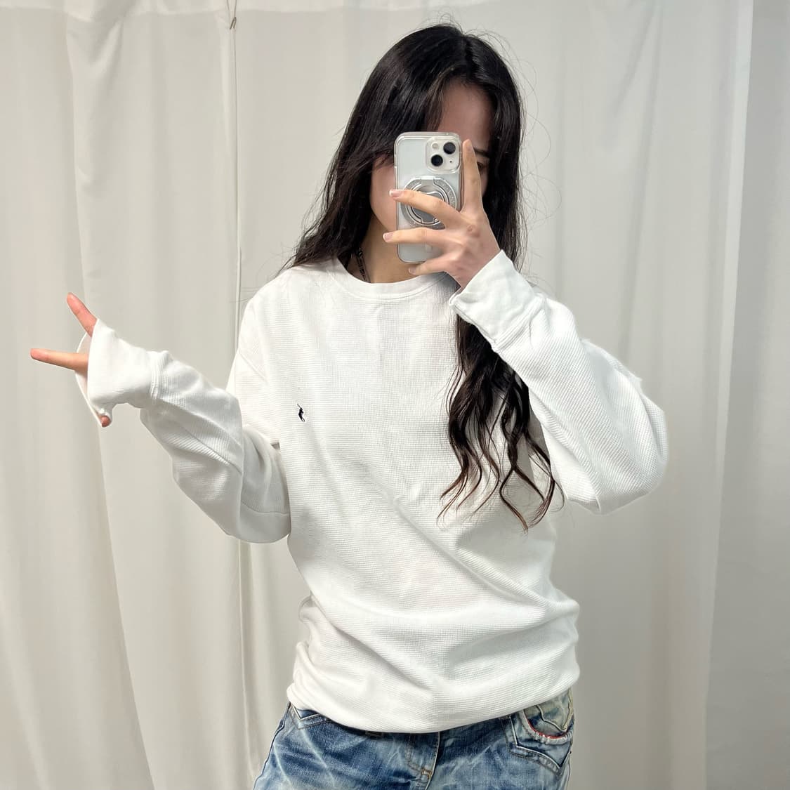 Polo White Waffle Knit 상품이미지2