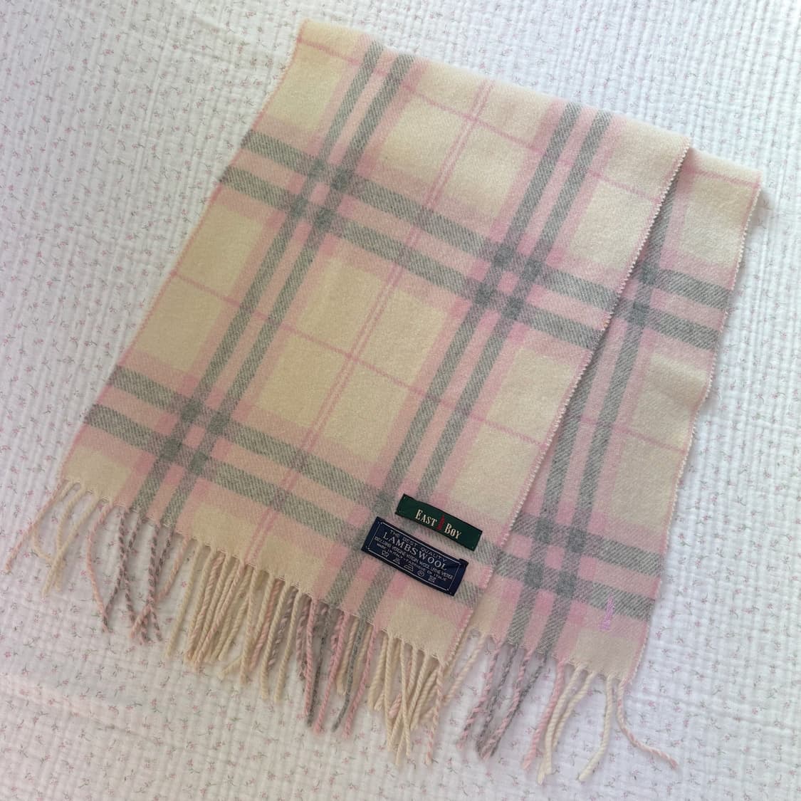 Eastboy 이스트보이/ 베이지핑크머플러 라떼갸루머플러 갸루머플러 상품이미지5