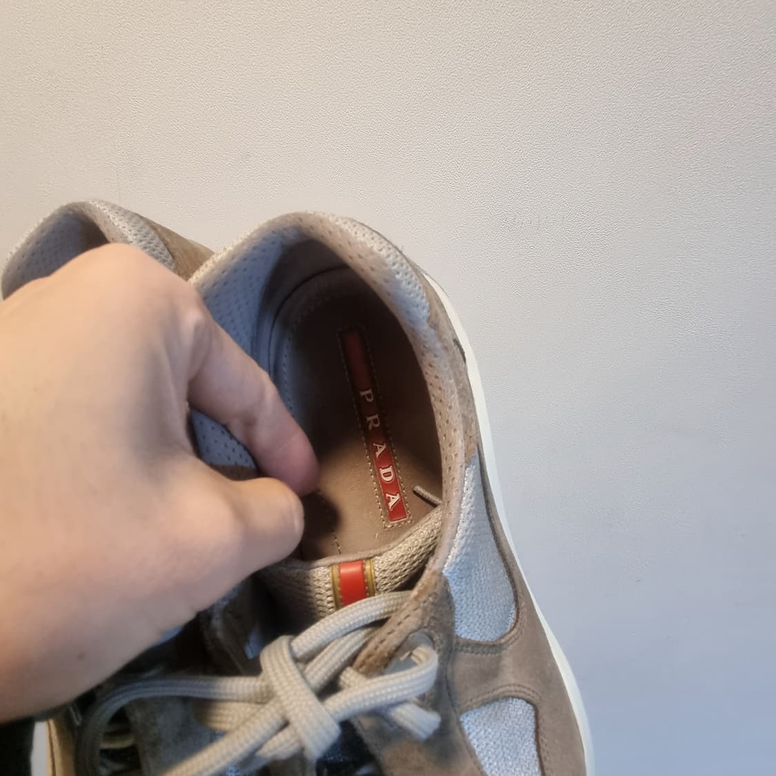 프라다 아메리칸컵 uk 10.5 브라운 베이지 상품이미지7