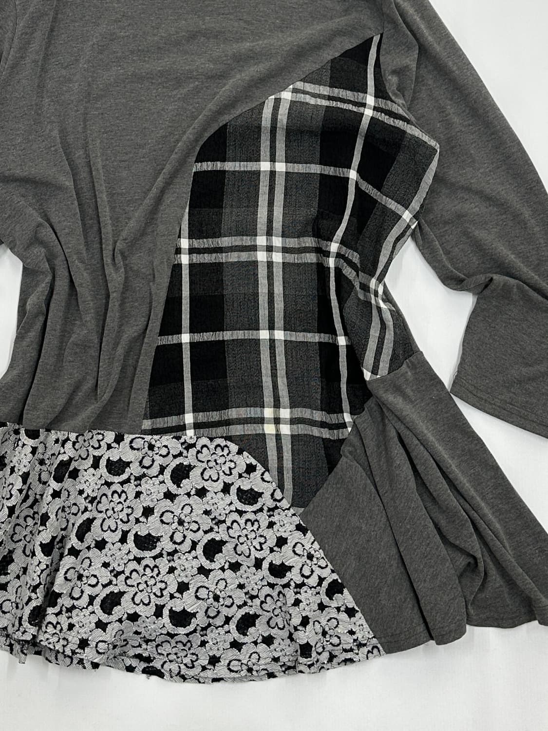 🪶하구미의 패턴 원피스 티셔츠🪶 그런지 히피 에스닉 레이어드  상품이미지5