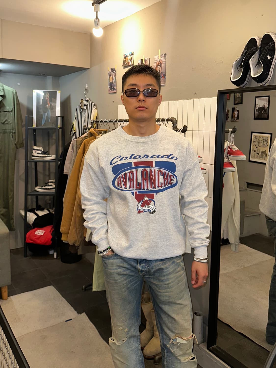90’s Hanes NHL Colorado Avalanche sweat 상품이미지1