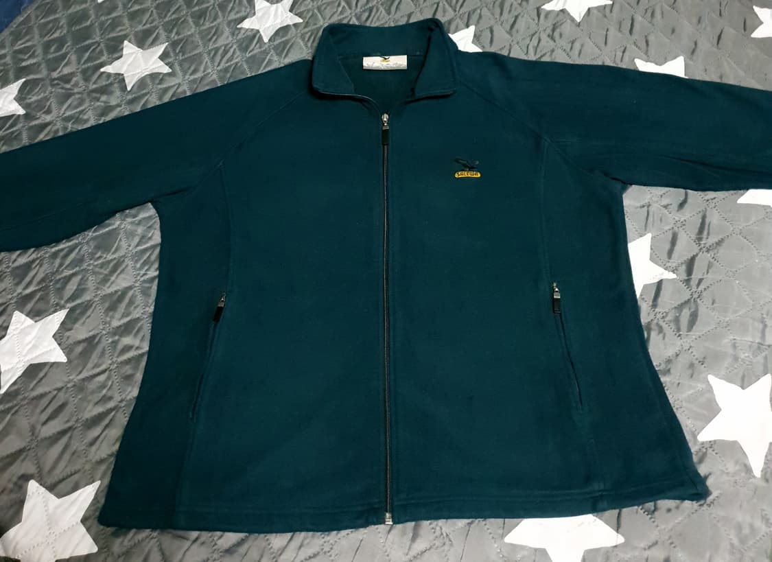 살레와 빈티지 자수로고 후리스 집업자켓 다크그린 (3XL) 상품이미지1