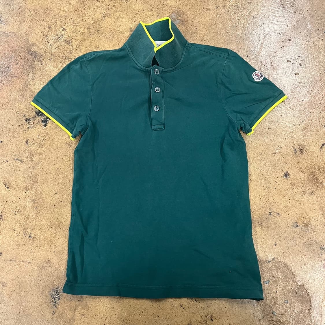 [정품/XS] 몽클레어 그린 카라 반팔 티셔츠 b8 상품이미지2