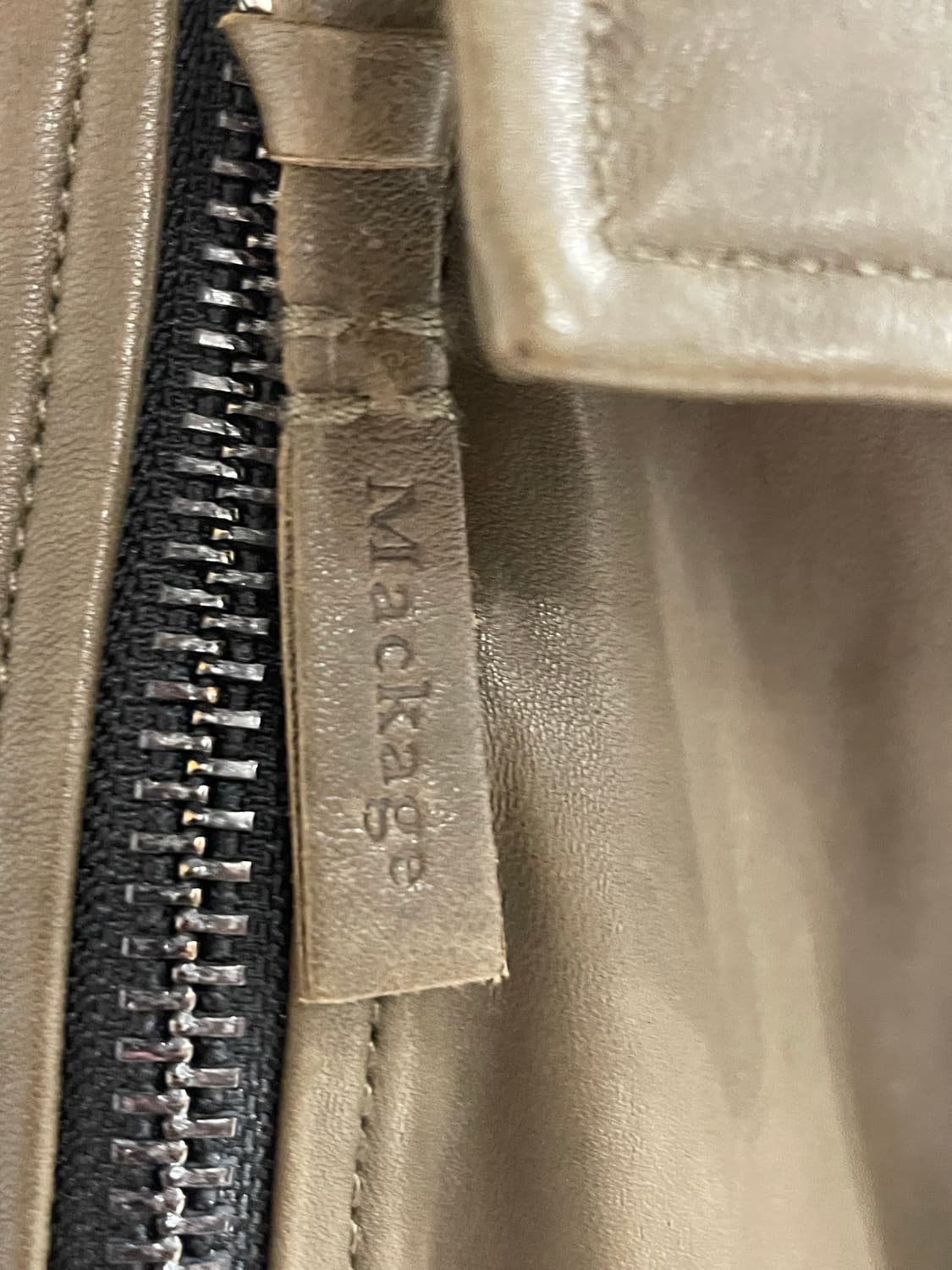 Mackage 맥케이지 램스킨 후디드 사선 라이더 재킷 상품이미지6