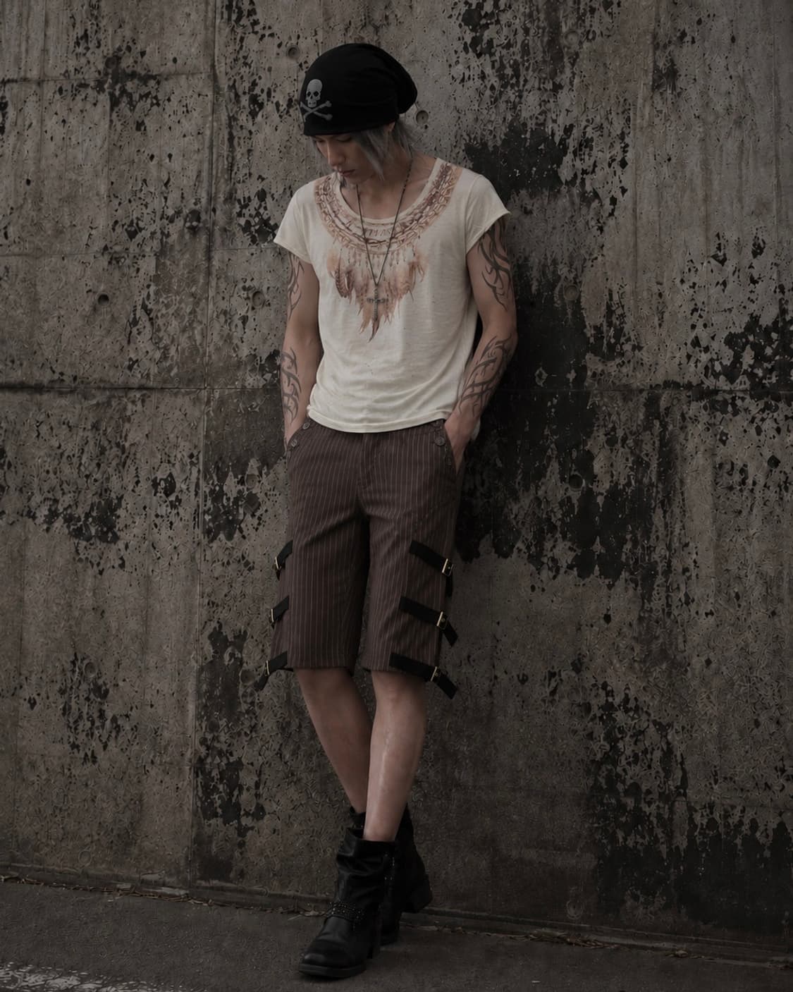 Peace Now – Pinstripe Strap Shorts 상품이미지8