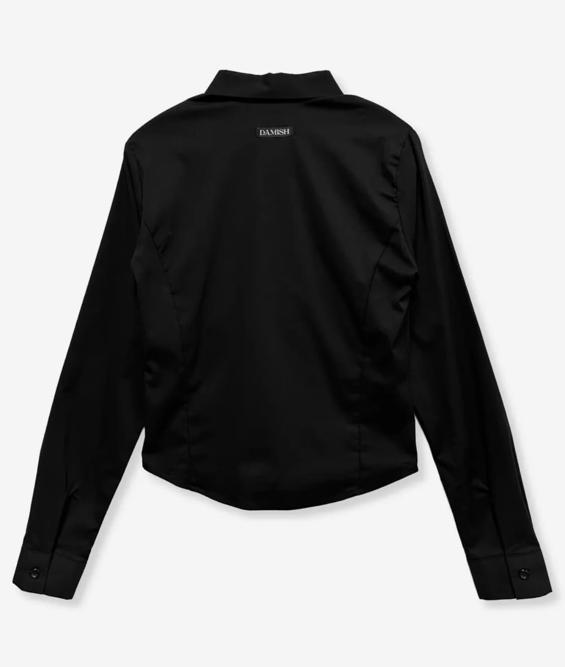 다미쉬 슬림 스판 크로스 심볼 셔츠_블랙 상품이미지2