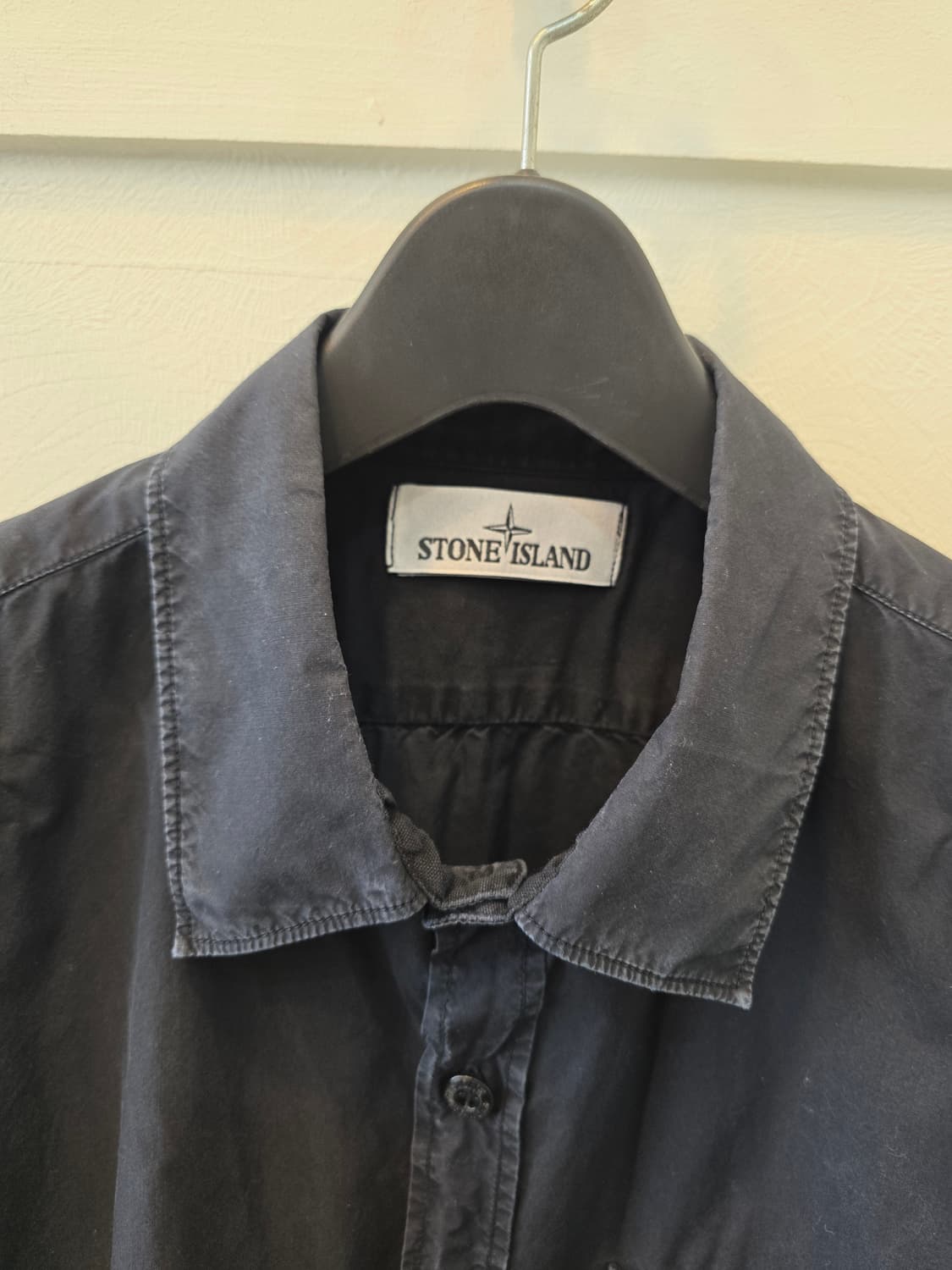 스톤아일랜드 가먼트 다잉 블랙 셔츠 상품이미지1