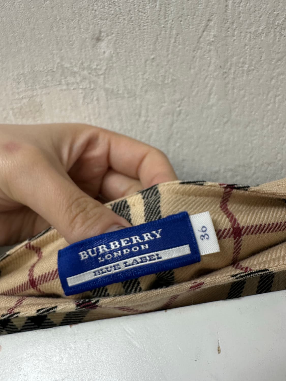 드라이완료 버버리 블루라벨 Burberry 노바체크 울100 스커트 36 상품이미지7