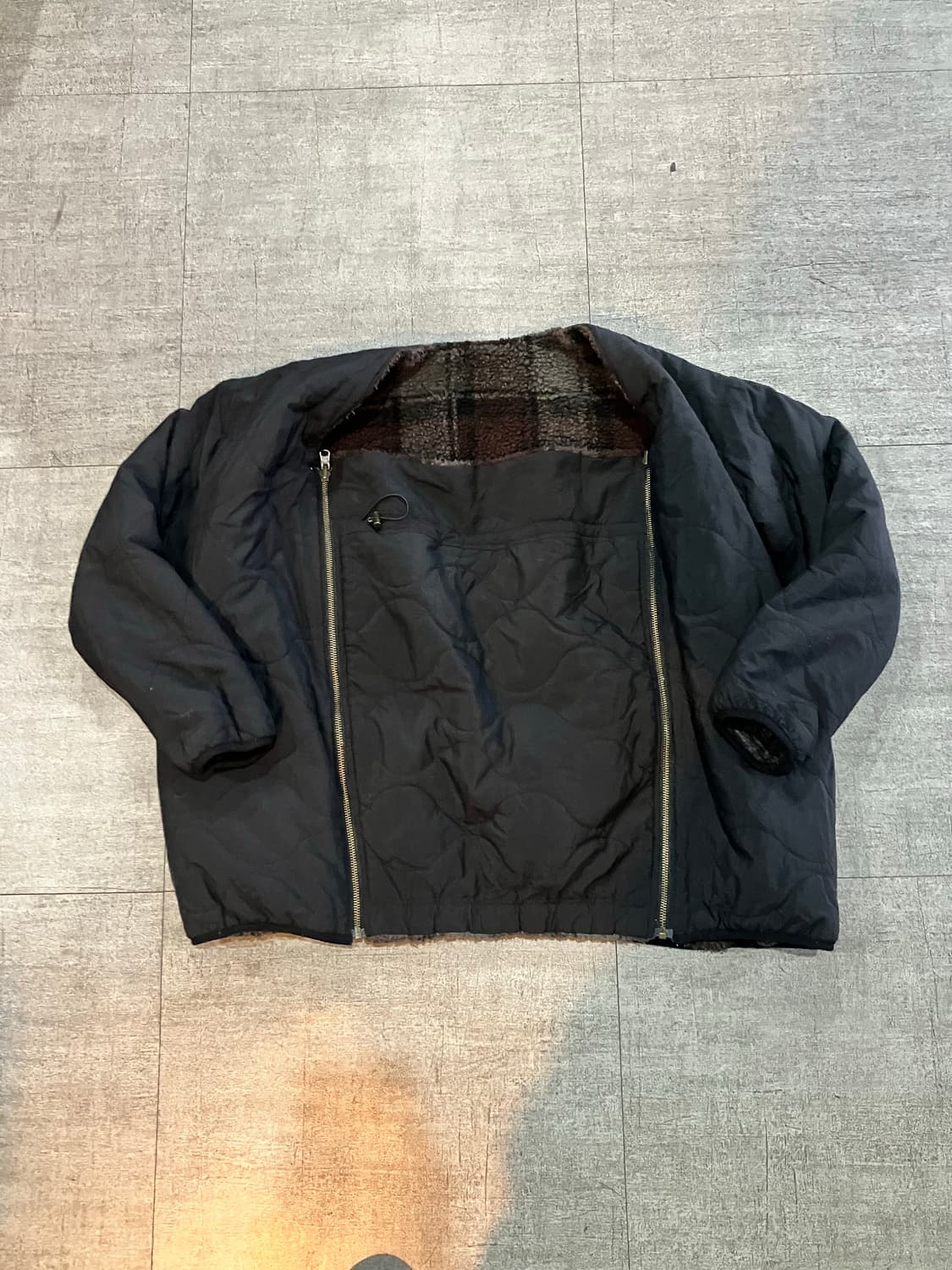 일본빈티지 올드스쿨스트릿 사이드지퍼 윈터 양털자켓 상품이미지1