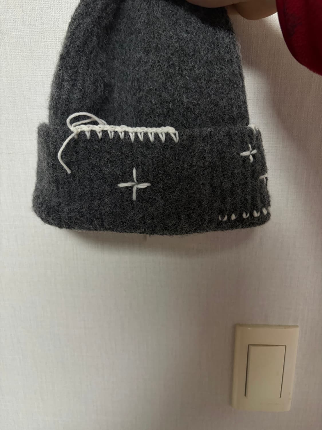 루바티 핸드스티치 비니 챠콜 상품이미지2