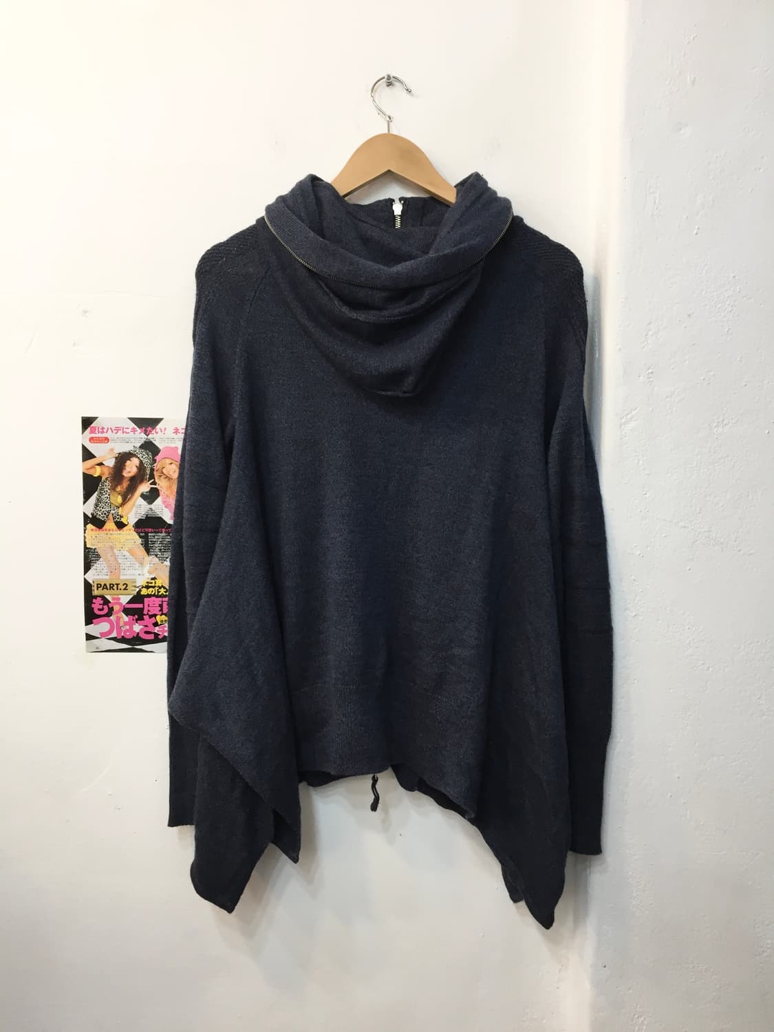 빈티지 언발 지퍼 후드집업 상품이미지3