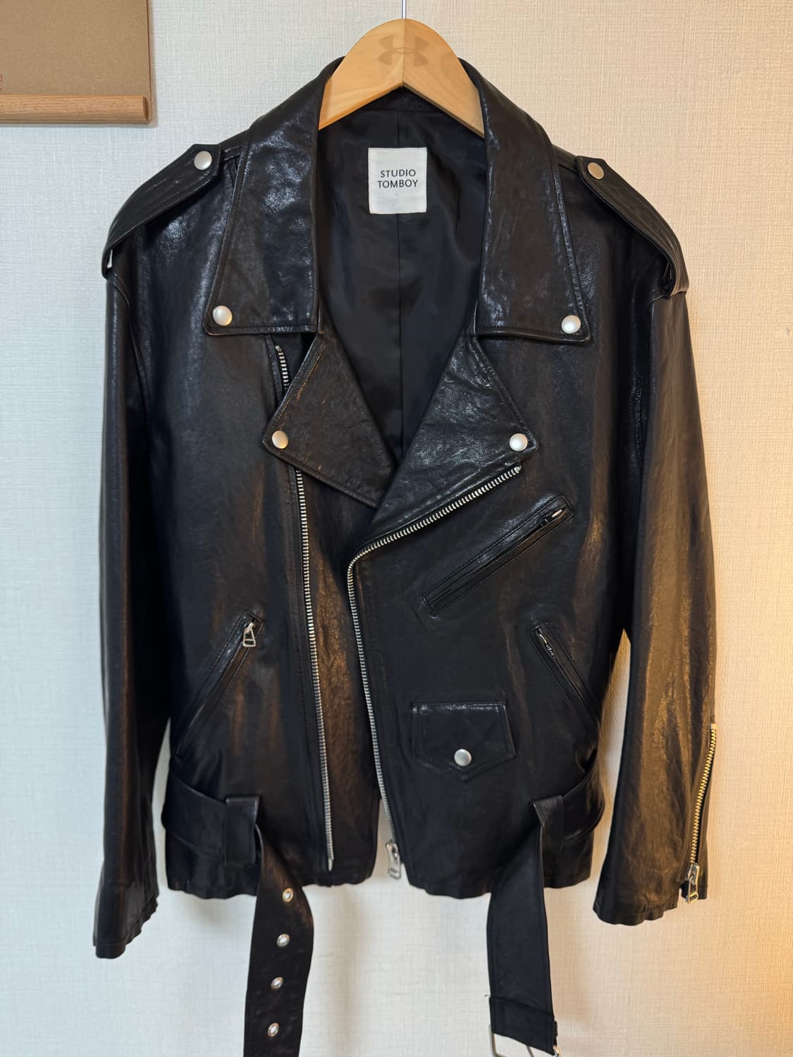 [F]스튜디오 톰보이 양가죽 자켓 블랙 상품이미지1