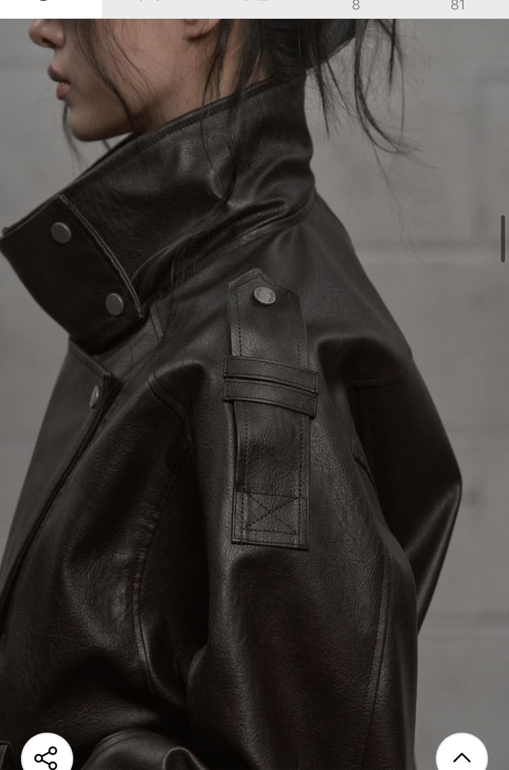 카키포인트 레더자켓 새상품 다크 브라운 상품이미지6