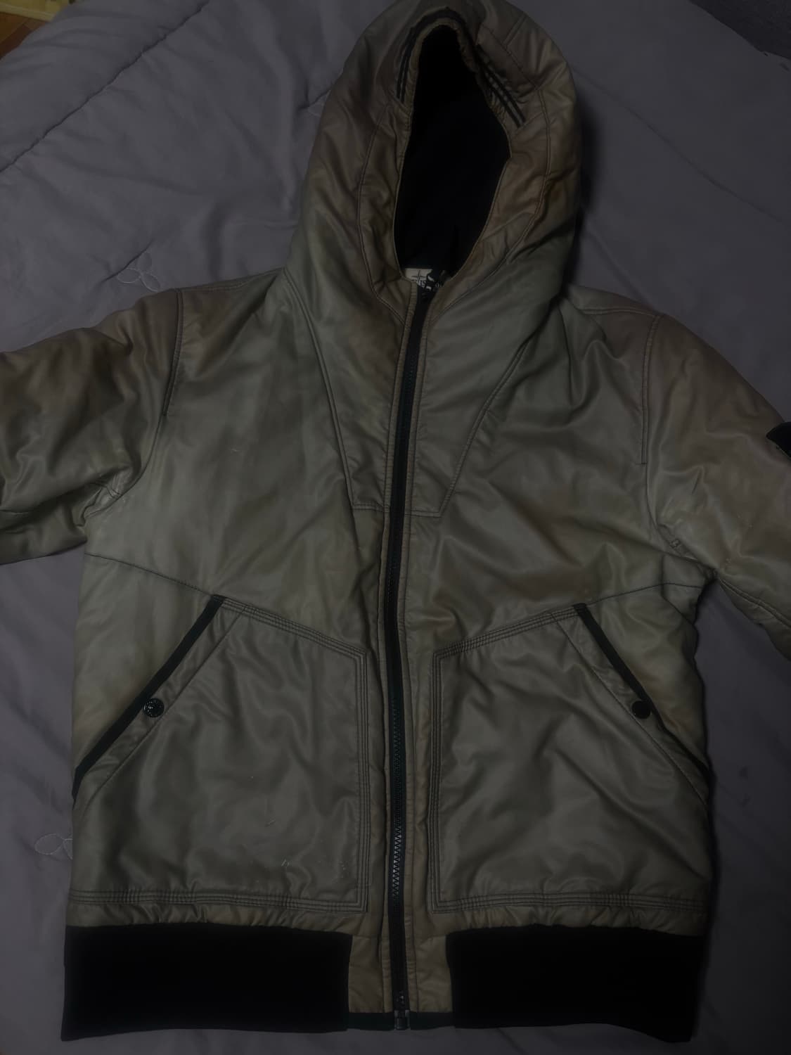 스톤아일랜드 아이스자켓 화이트와펜 L  상품이미지4