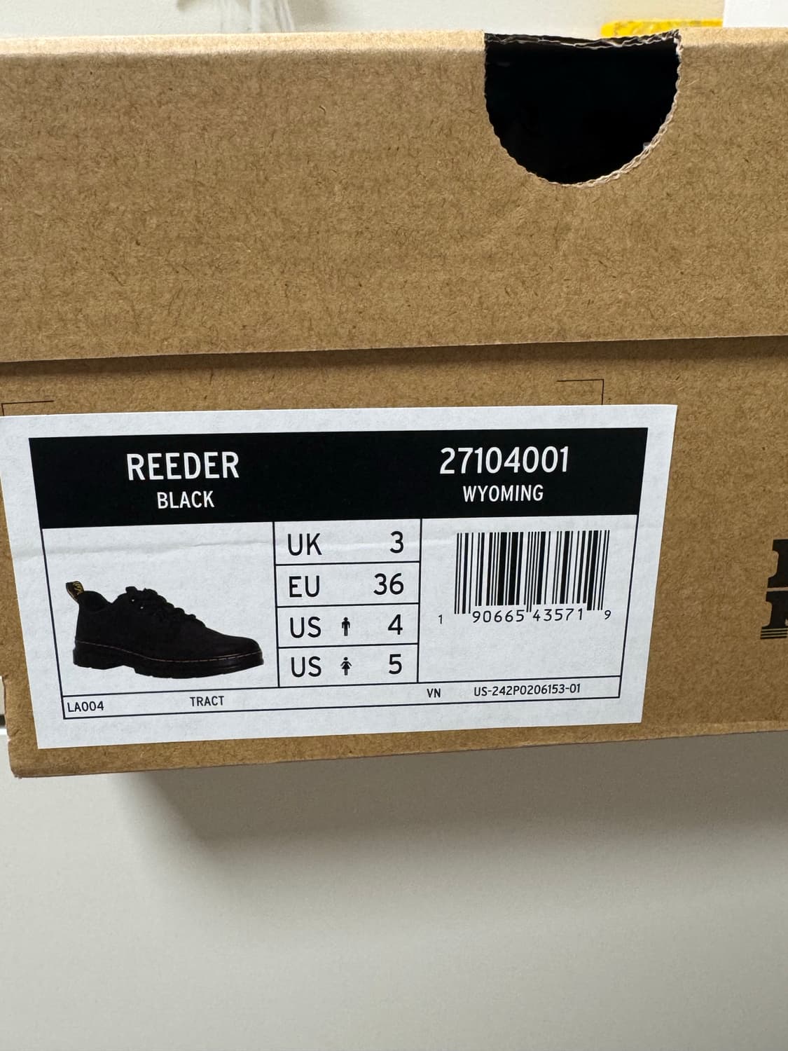 닥터마틴 리더 와이오밍 블랙 UK3 사이즈 220 상품이미지1