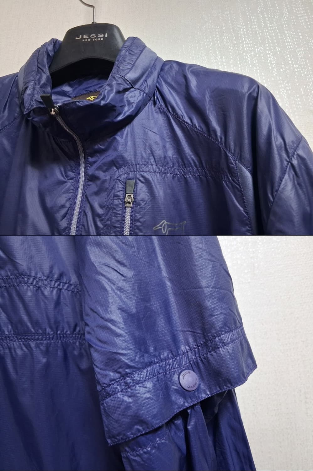 루이까스텔 반집업 2WAY 아노락 바람막이점퍼 컨버터블 남성L 상품이미지3