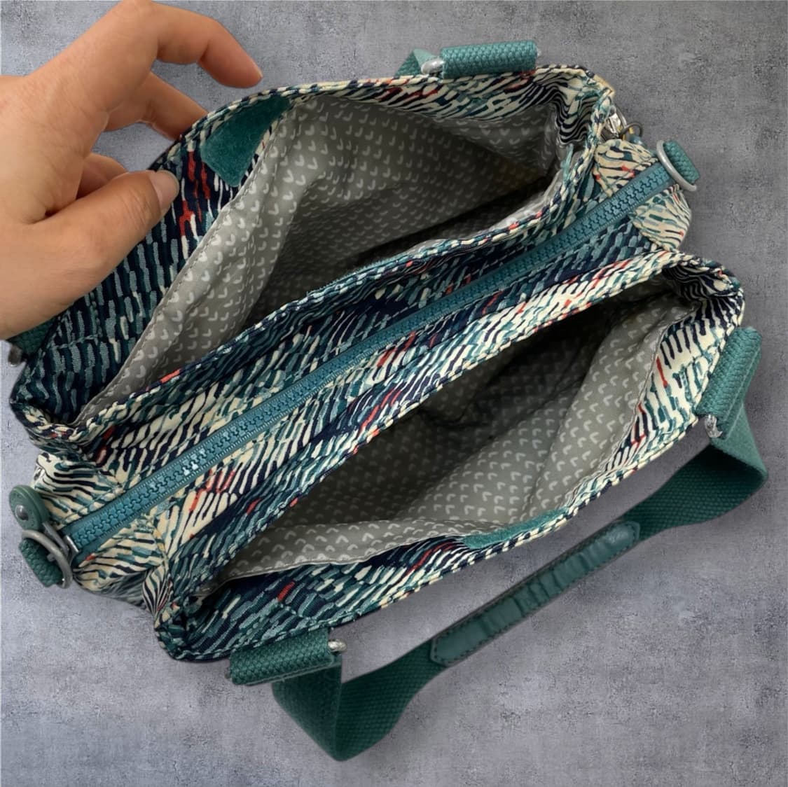 키플링 Kipling 민트 패턴 나일론 토트백 숄더백 상품이미지8