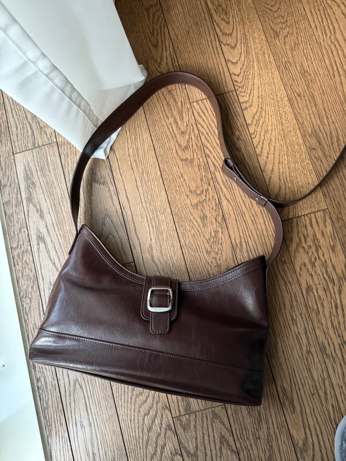 세미코드 베일 미들백 다크브라운 상품이미지3