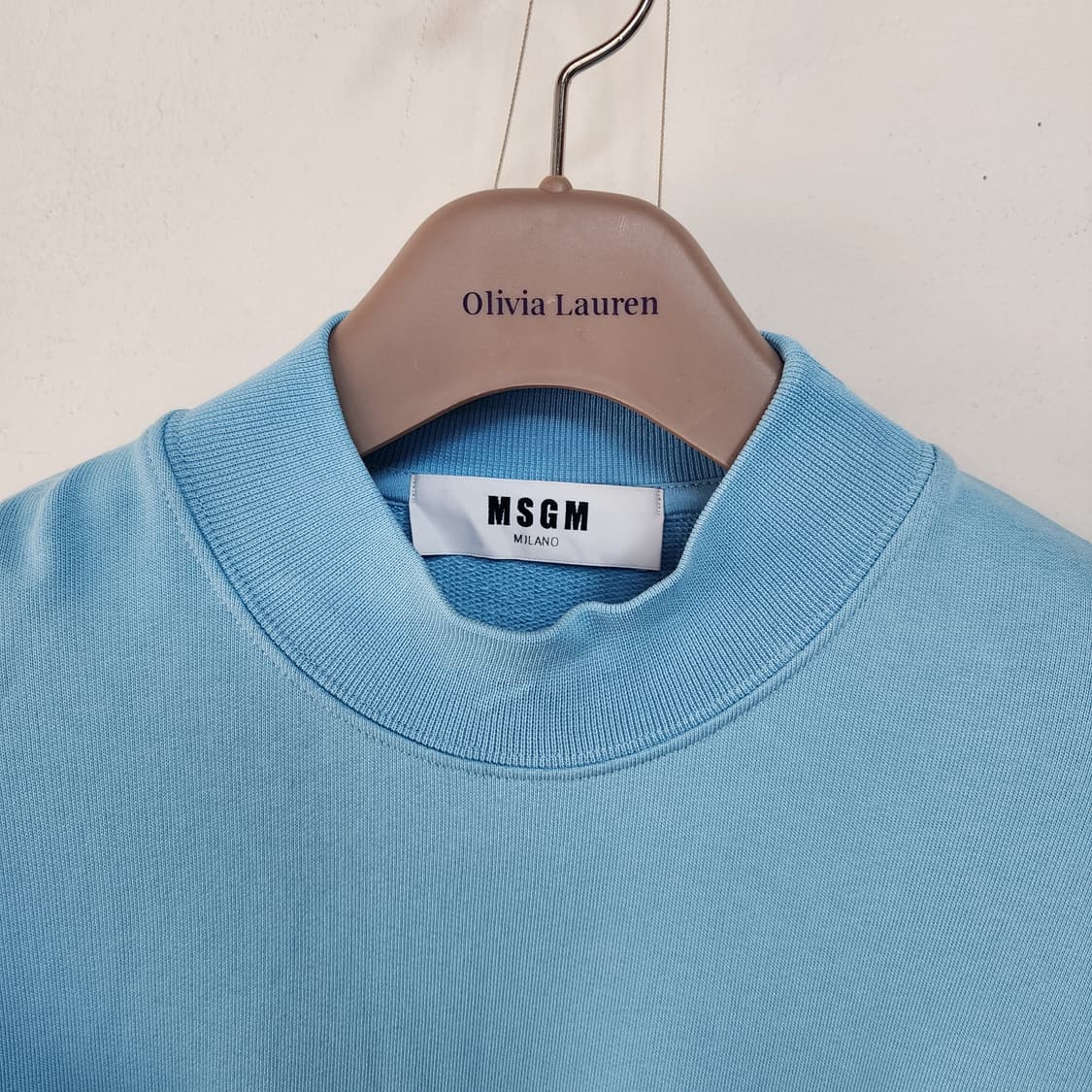 MSGM 블루 컬러 블록 맨투맨 상품이미지2