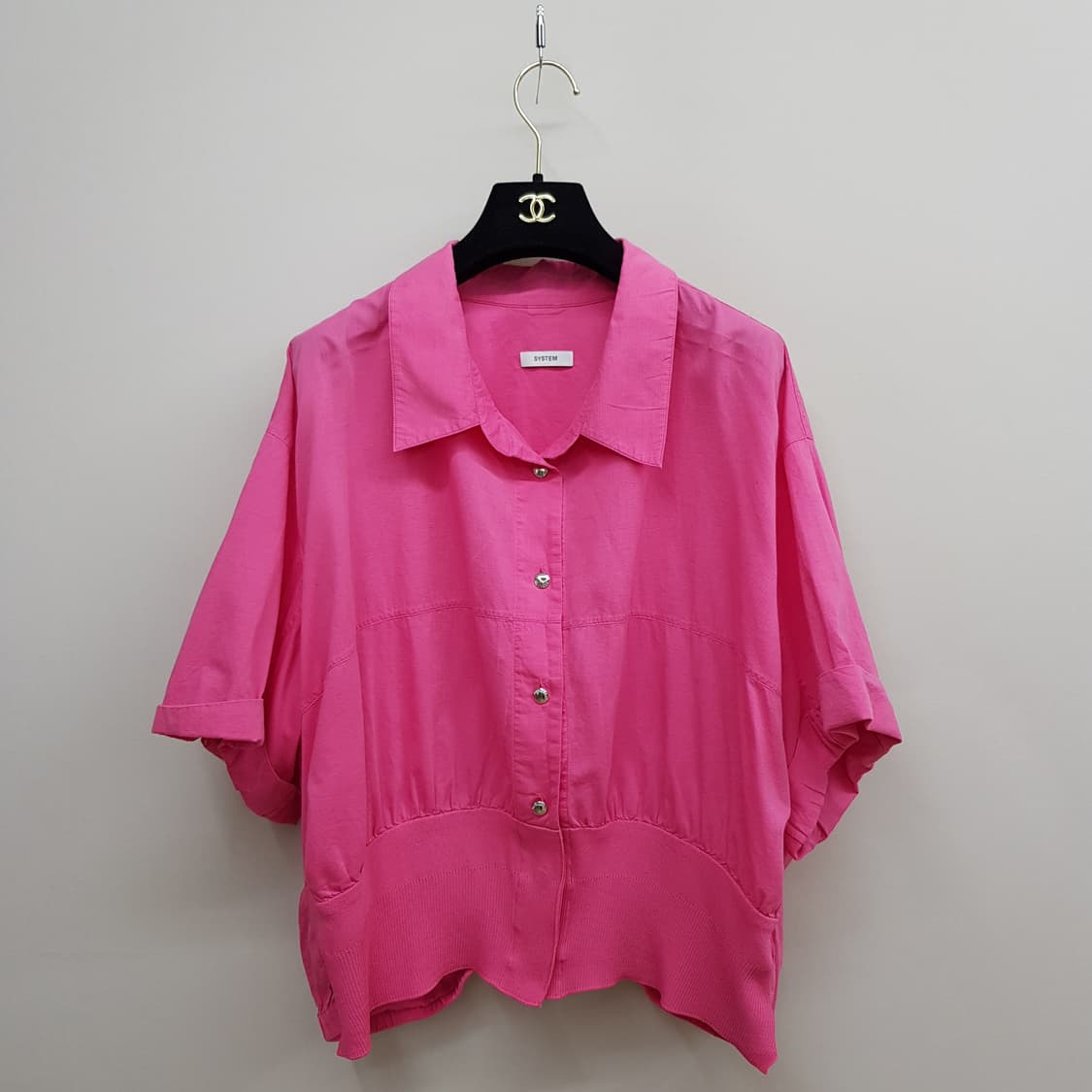 한섬 시스템 2022 오버사이즈 턴업 셔츠 82-94-160사이즈 상품이미지1