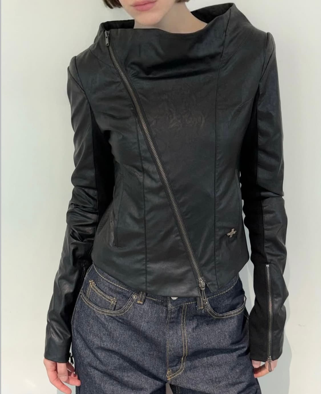 2000아카이브스 kael draped jacket 블랙 상품이미지2