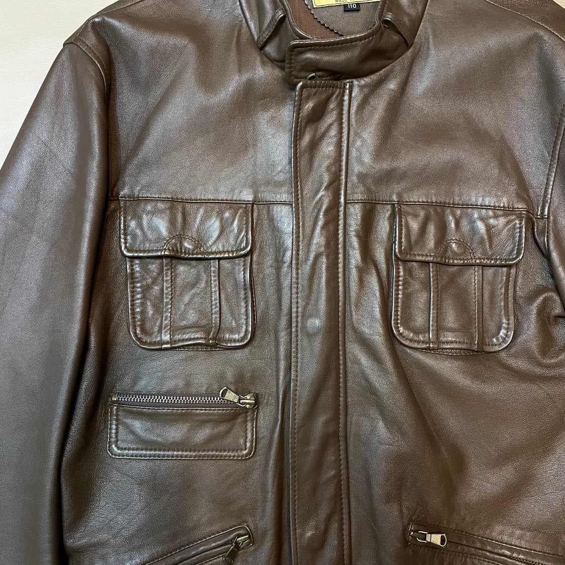 이태리 브라운 차리나카라 양가죽자켓(110) 상품이미지2