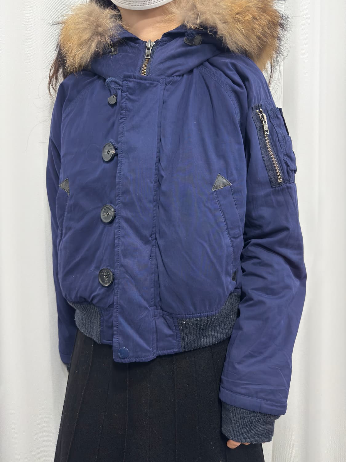 moussy real fur hood bomber jacket 상품이미지2