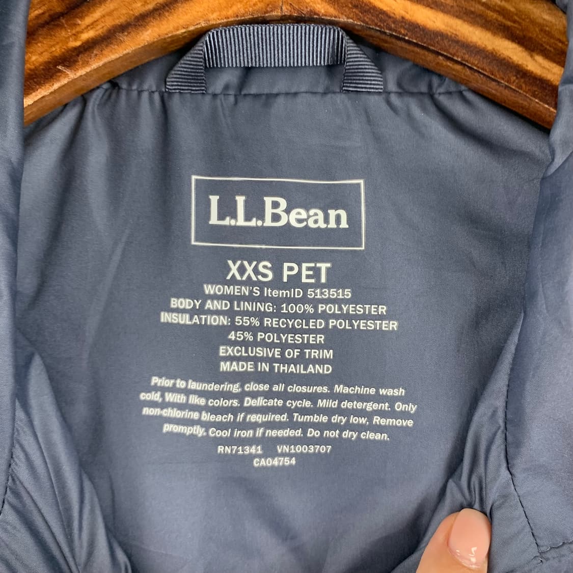 Llbean 엘엘빈 로고 네이비 조끼패딩 상품이미지6