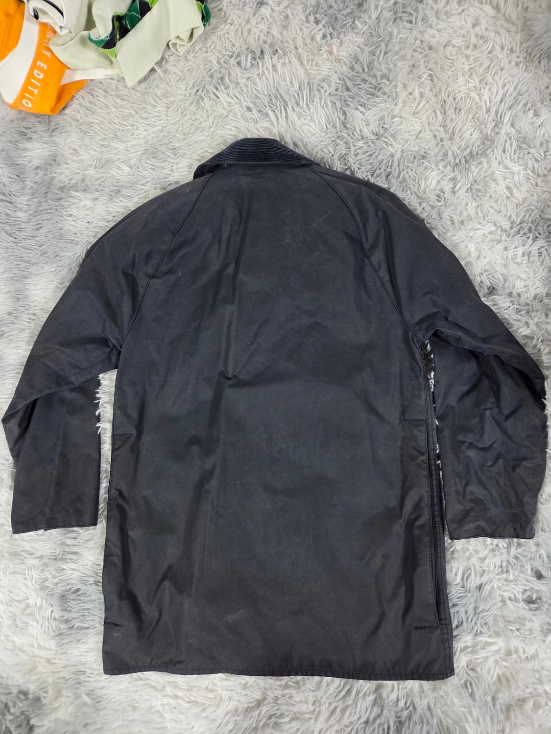 바버 애쉬비 왁스 자켓 네이비 상품이미지2