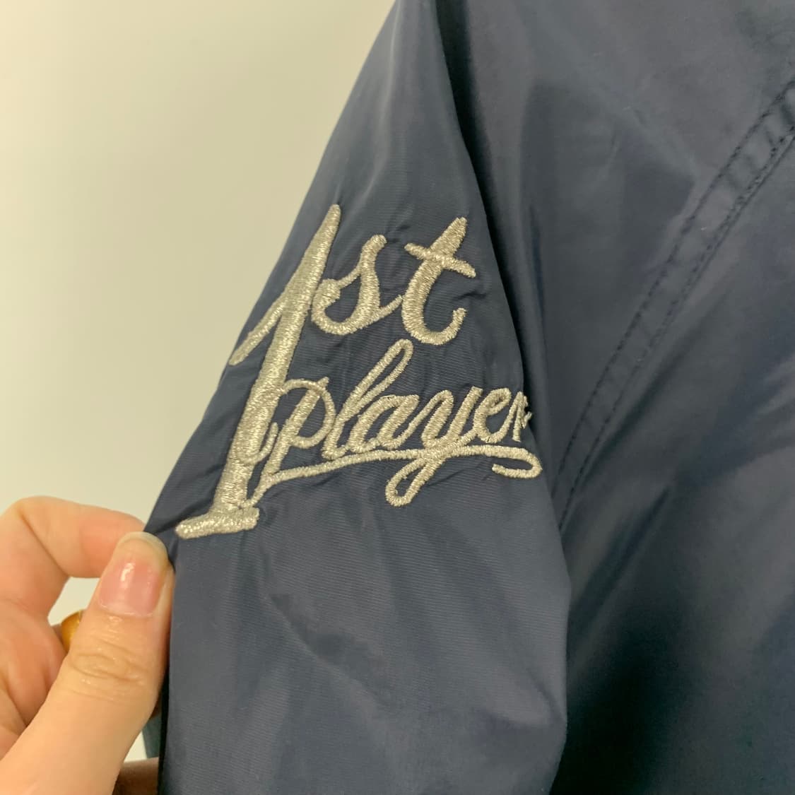 빈폴 자수로고 네이비 바람막이 후드 자켓 상품이미지5