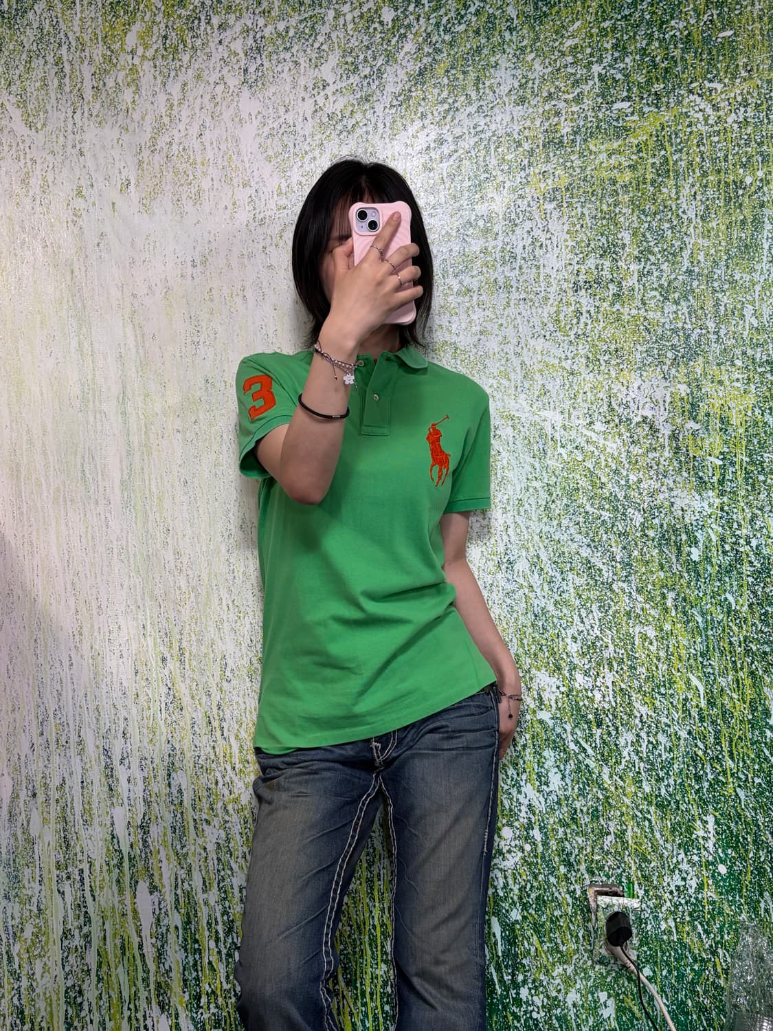 폴로 빅포니 치프키프 그린 카라 반팔 티셔츠 S 상품이미지2