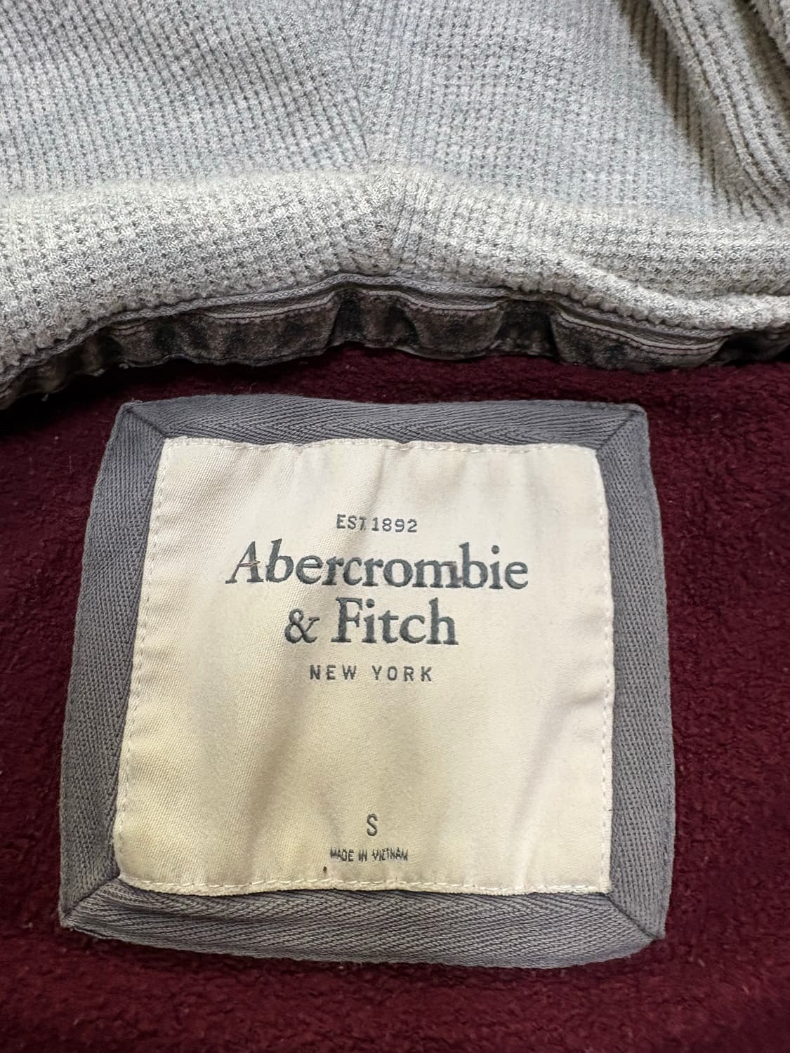 아베크롬비 후드집업 버건디 s 상품이미지2