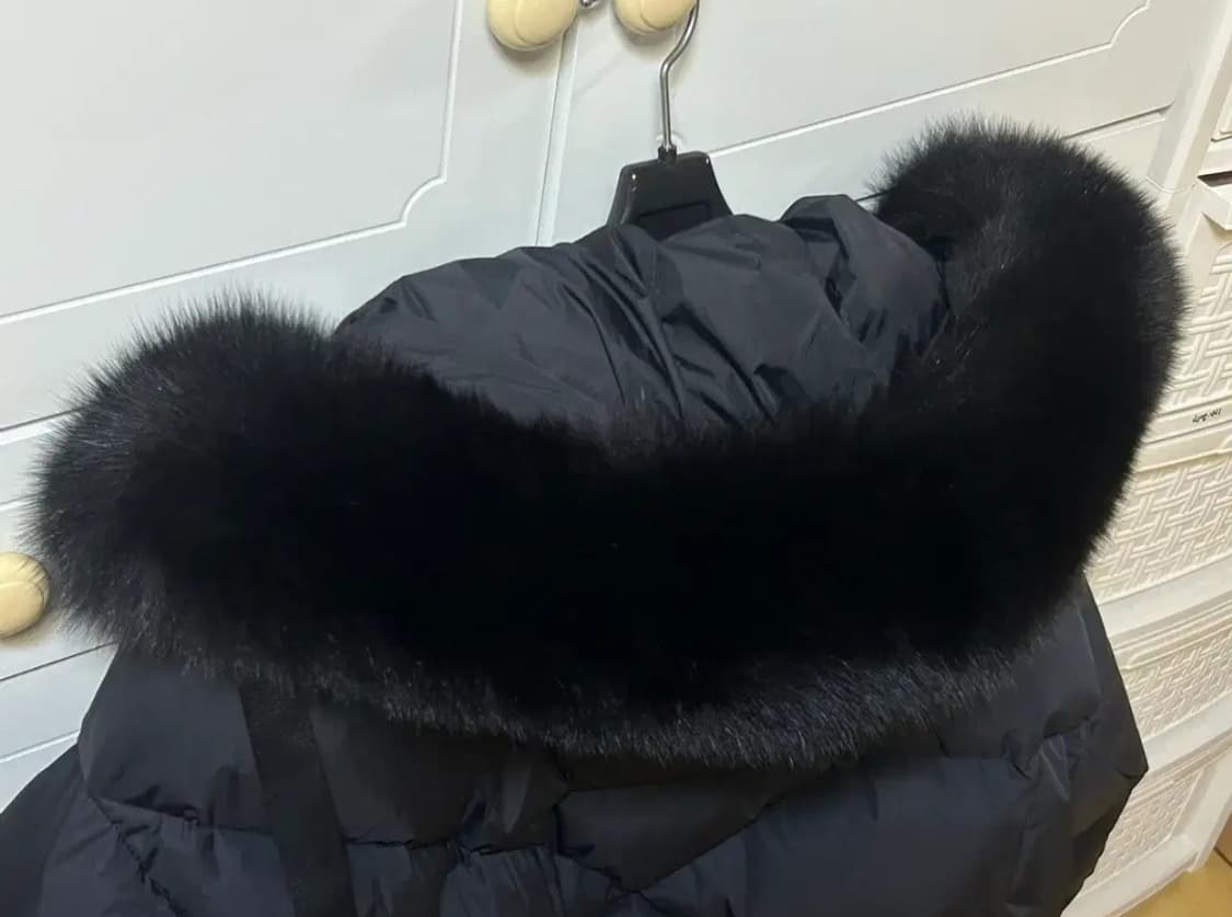 온앤온 사가폭스퍼 구스패딩 블랙패딩 후드숏패딩 상품이미지2