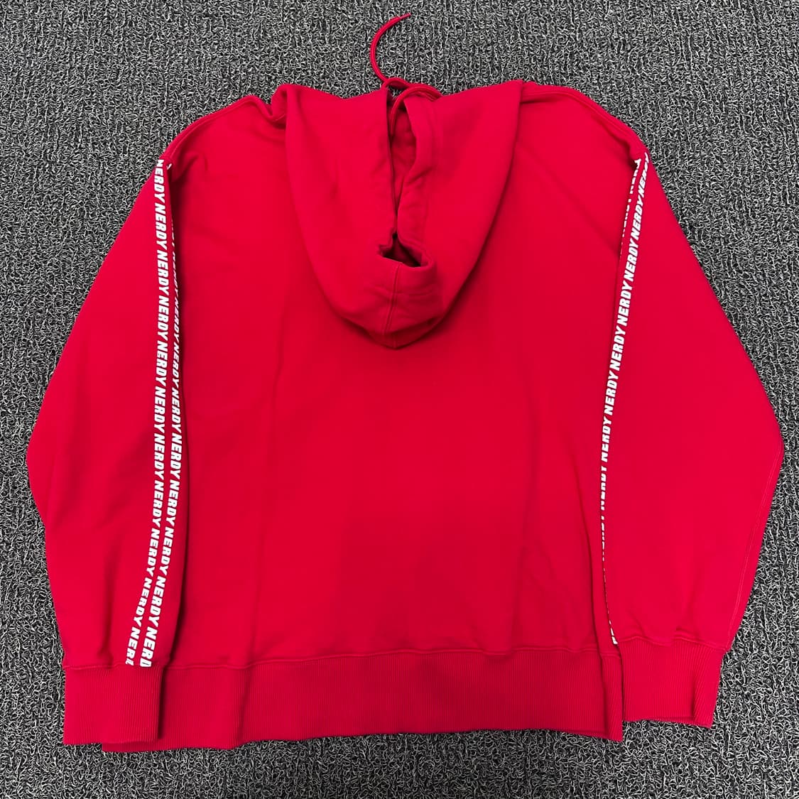 NERDY 널디 후드티셔츠 레드 L 상품이미지5
