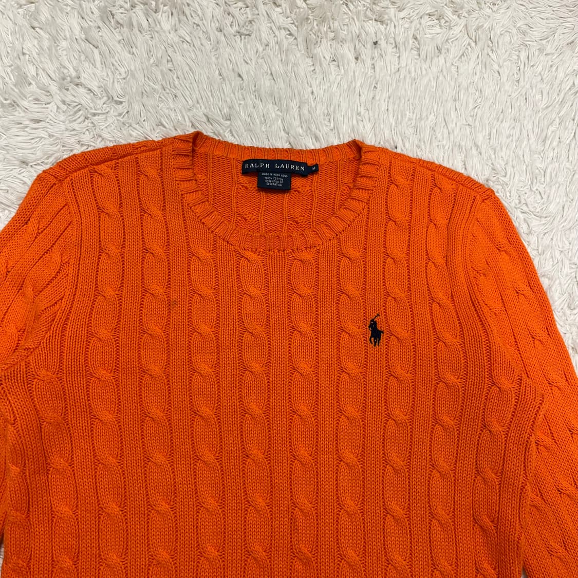 Polo Ralph Lauren orange cable knit 상품이미지5