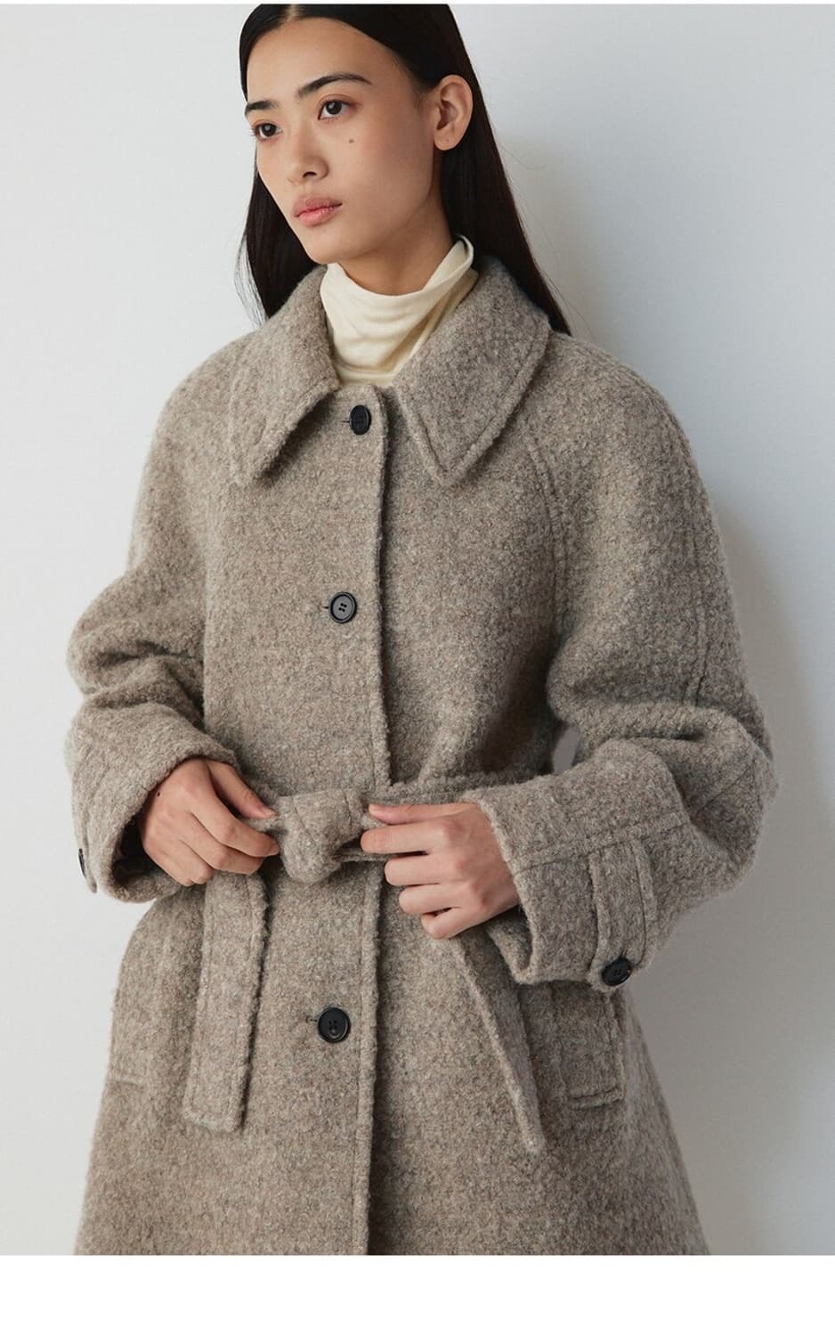 스프링크로커스 부클 하프 코트 (더스티 베이지) 상품이미지4