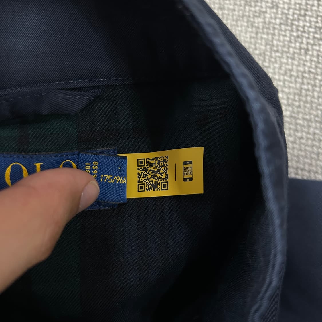 폴로 QR라벨 네이비 바라쿠타 자켓(M) 상품이미지3